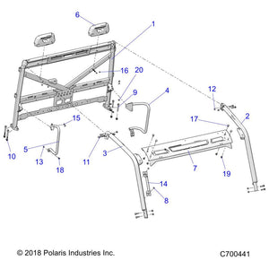 Bolster Weld, Left, Matte Black by Polaris 1024803-458 OEM Hardware P1024803-458 Off Road Express