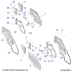 Bolster Weld, Rear, Left, Matte by Polaris 1022761-458 OEM Hardware P1022761-458 Off Road Express