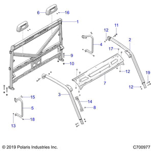 Bolster Weld, Right, Matte Blac by Polaris 1023166-458 OEM Hardware P1023166-458 Off Road Express