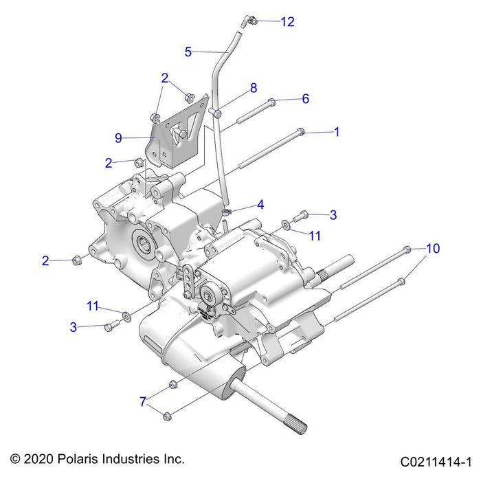 Bolt-3/8-16X7 Hex Flange Gr5 by Polaris