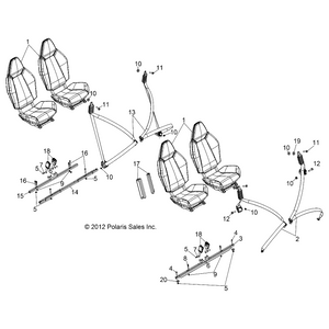 Bolt-7/16-14X1.00-Hx/Cp-Gr5,Y by Polaris 7518820 OEM Hardware P7518820 Off Road Express