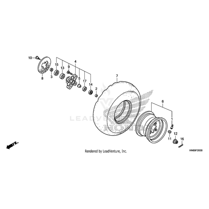 Bolt, Brake Disk (8X24) by Honda