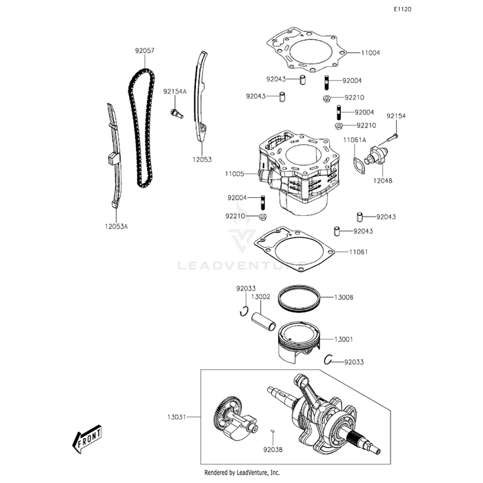 Bolt,Cam Chain Tensioner by Kawasaki