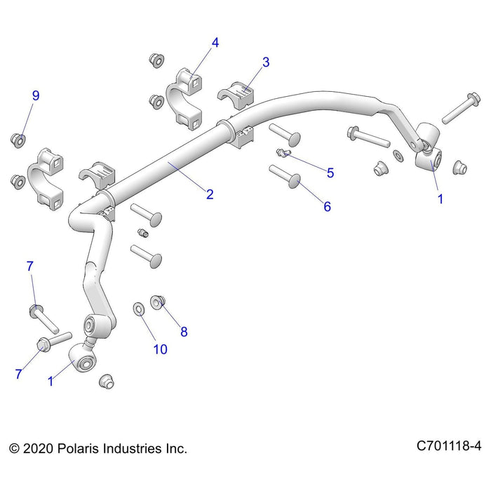 Bolt-Carr M10X1.5X50 8.8 Zod by Polaris