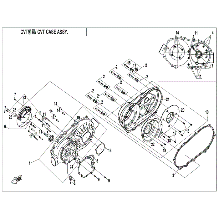 Bolt Comp. Cylinder Head Cover by CF Moto