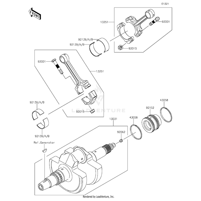 Bolt,Connecting Rod by Kawasaki