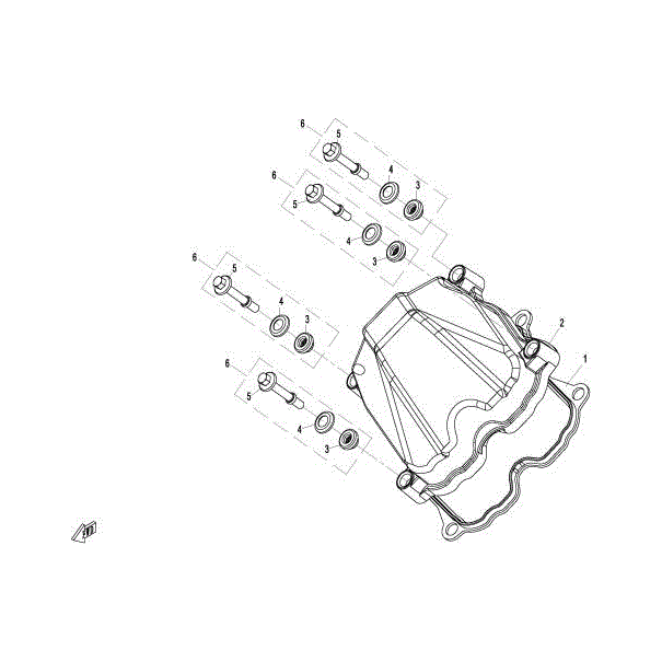 Bolt Cylinder Head Cover (Replaces 0800-021101) by CF Moto