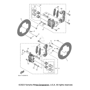 Bolt, Fitting by Yamaha 2HC-25833-00-00 OEM Hardware 2HC-25833-00-00 Off Road Express