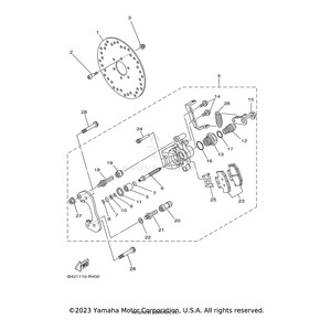 Bolt, Fitting by Yamaha 5B4-25833-00-00 OEM Hardware 5B4-25833-00-00 Off Road Express