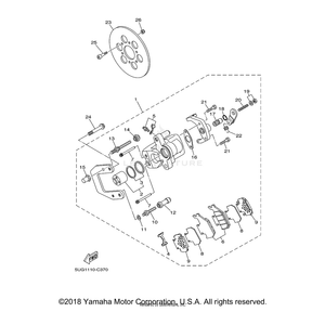 Bolt, Fitting by Yamaha 5UG-25833-00-00 OEM Hardware 5UG-25833-00-00 Off Road Express