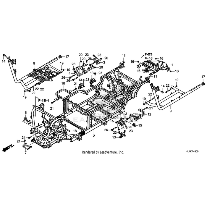 Bolt, Flange (10X18) by Honda