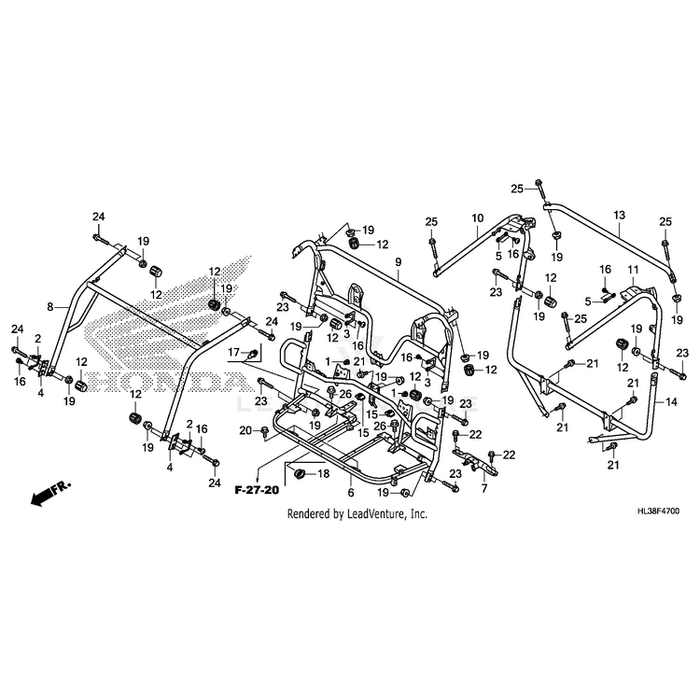 Bolt, Flange (10X25) by Honda