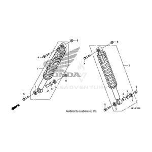 Bolt, Flange (10X52) by Honda 90154-HA8-000 OEM Hardware 90154-HA8-000 Off Road Express Peach St