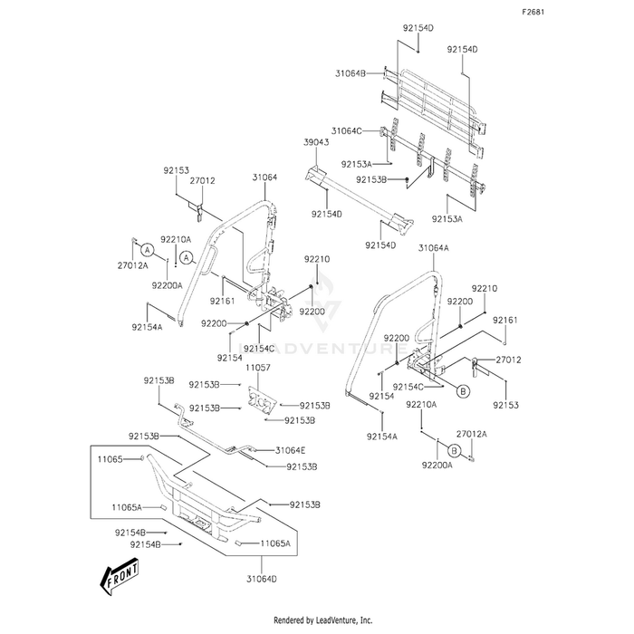 Bolt,Flange,10X60 by Kawasaki