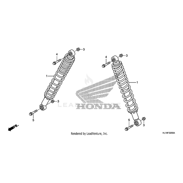 Bolt, Flange (12X55) by Honda