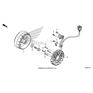 Bolt, Flange (5X14) by Honda 90003-MEL-000 OEM Hardware 90003-MEL-000 Off Road Express Peach St