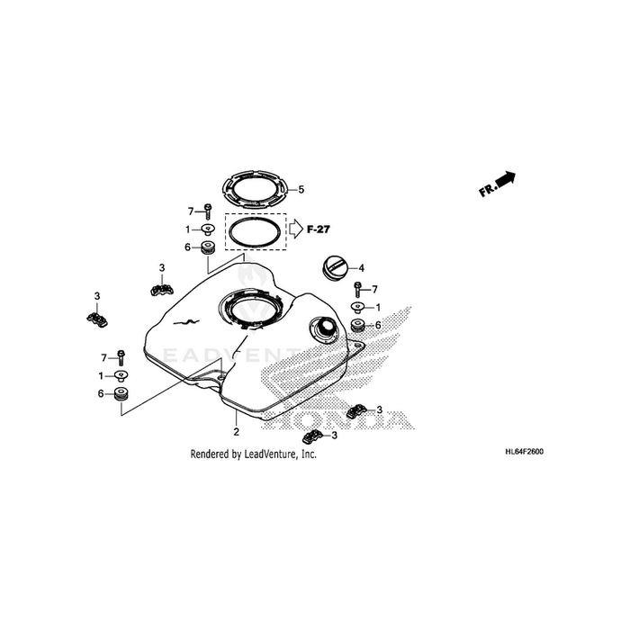 Bolt, Flange (6X25) by Honda