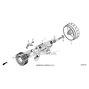 Bolt, Flange (6X45) by Honda 96001-06045-07 OEM Hardware 96001-06045-07 Off Road Express Peach St