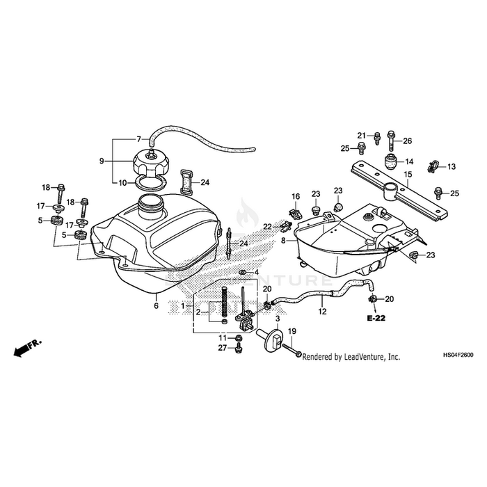 Bolt, Flange (8X45) by Honda