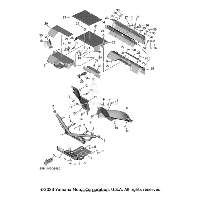 Bolt, Flange Deep Recess by Yamaha