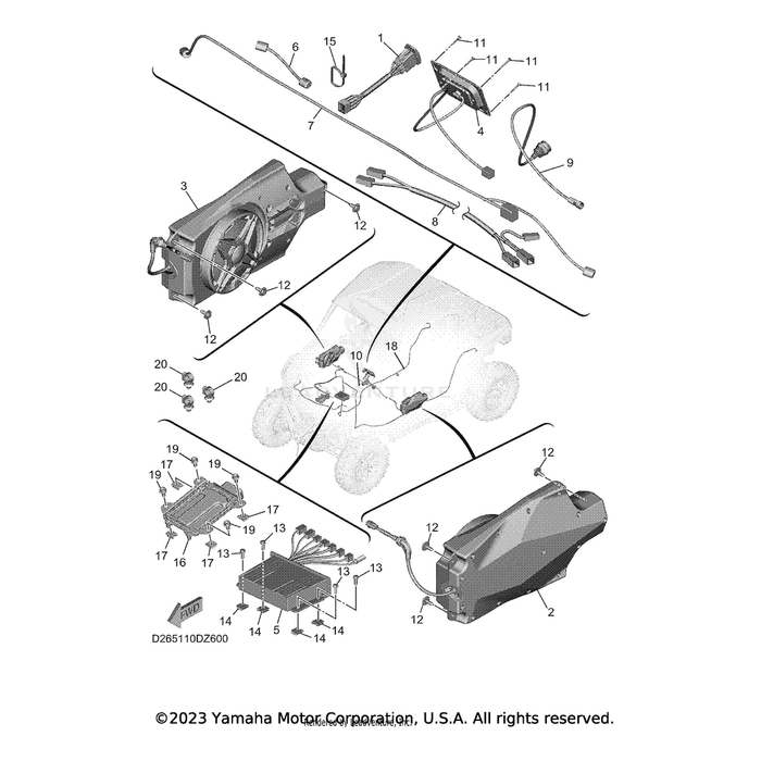 Bolt, Flange Deep Recess by Yamaha