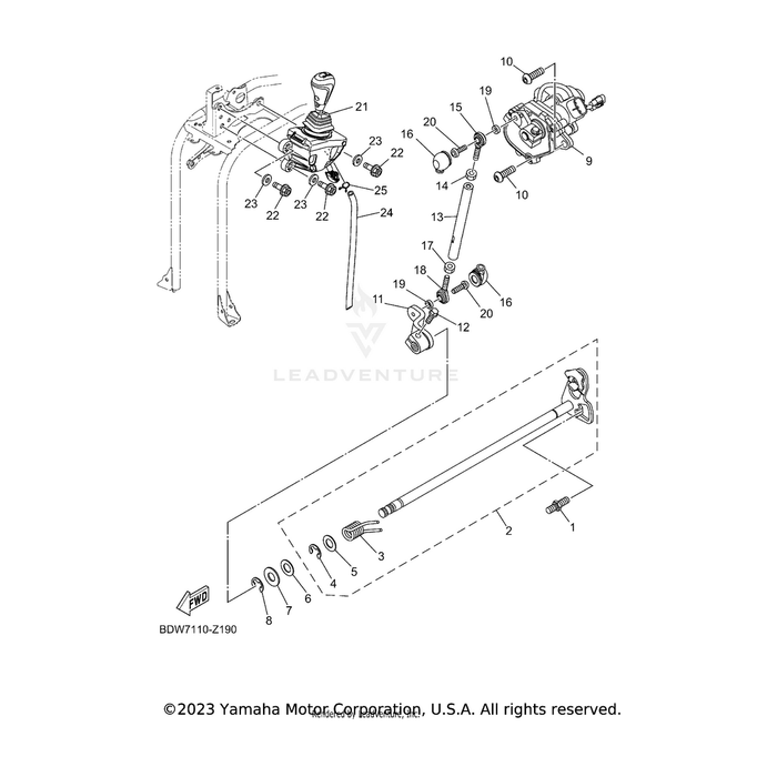 Bolt, Flange Deep Recess by Yamaha