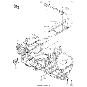 Bolt-Flanged,10X14 by Kawasaki 130BA1014 OEM Hardware 130BA1014 Off Road Express Peach St