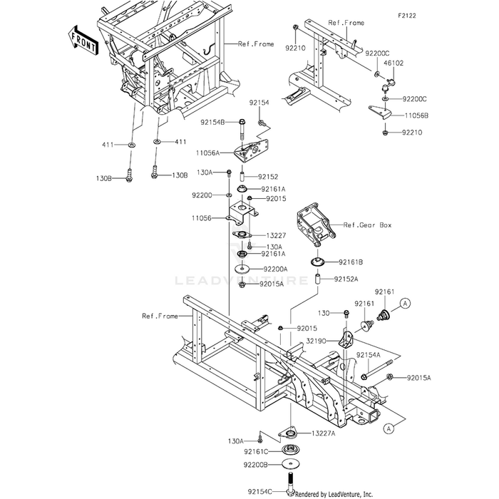 Bolt,Flanged,10X20 by Kawasaki