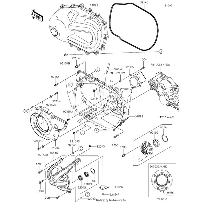 Bolt,Flanged,10X35 by Kawasaki