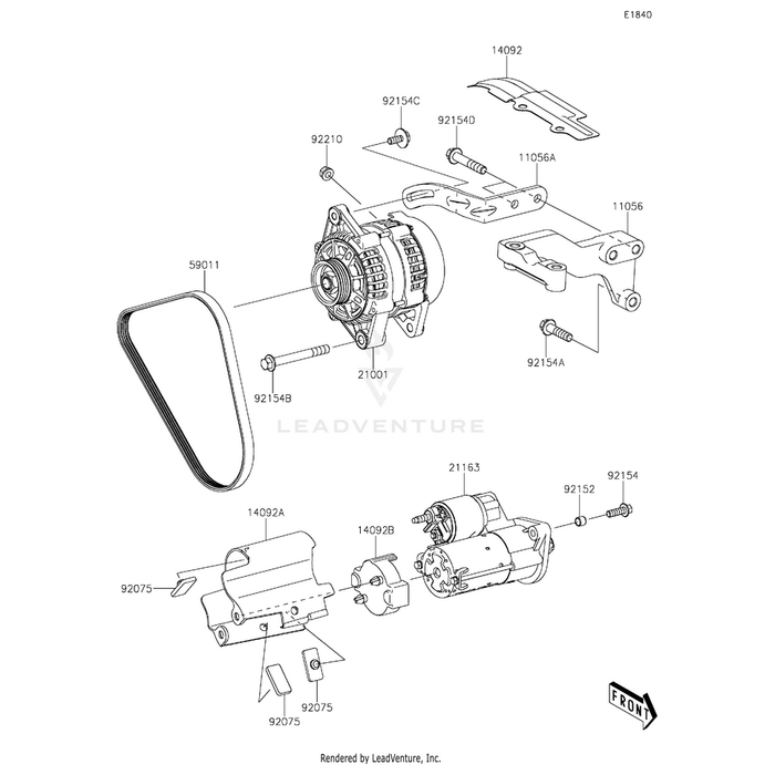 Bolt,Flanged,10X40 by Kawasaki