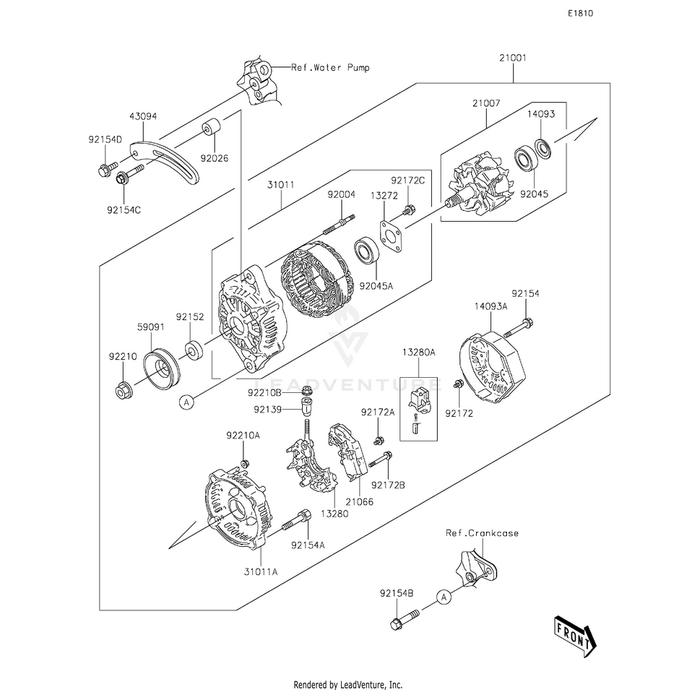 Bolt,Flanged,10X45 by Kawasaki