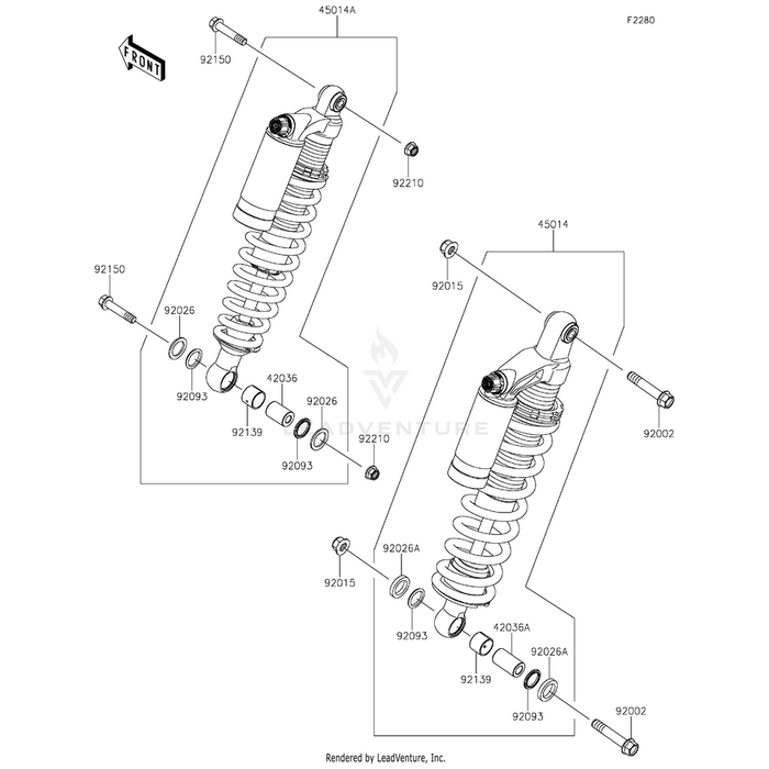 Bolt,Flanged,10X50 by Kawasaki