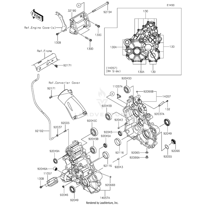 Bolt-Flanged,10X55 by Kawasaki