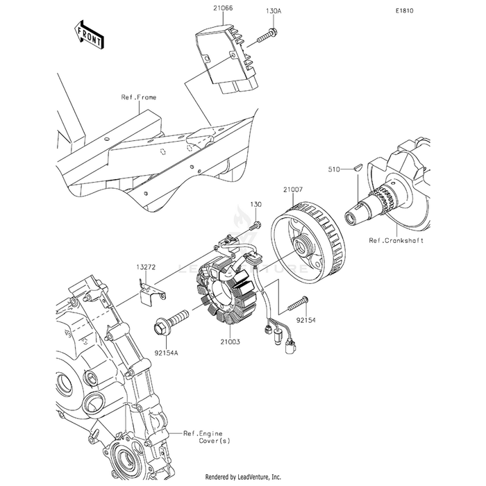 Bolt-Flanged,5X14 by Kawasaki