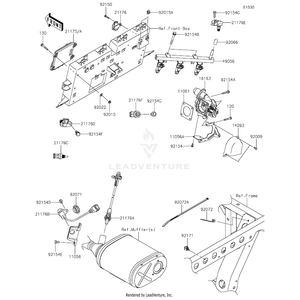 Bolt,Flanged,6X12 by Kawasaki 92154-1593 OEM Hardware 92154-1593 Off Road Express Peach St