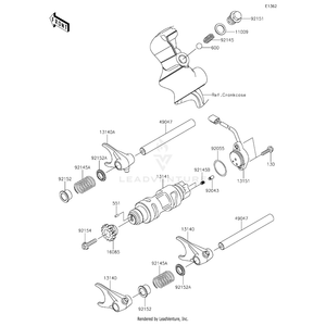 Bolt,Flanged,6X25 by Kawasaki 92154-0707 OEM Hardware 92154-0707 Off Road Express Peach St