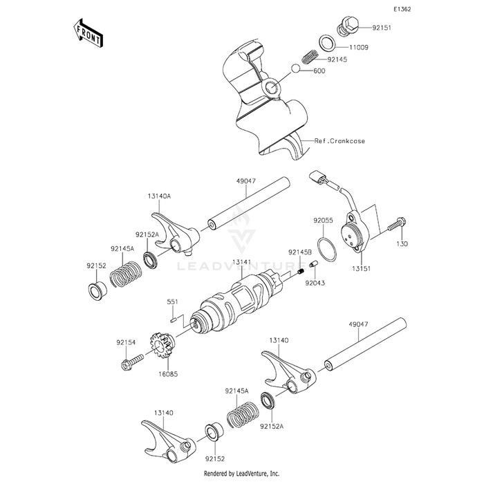 Bolt,Flanged,6X25 by Kawasaki