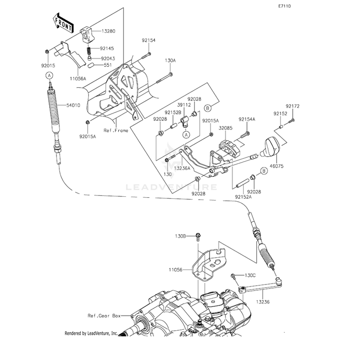 Bolt,Flanged,6X35 by Kawasaki