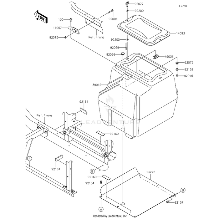 Bolt,Flanged,6X38 by Kawasaki