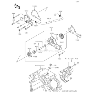 Bolt-Flanged,6X65 by Kawasaki 130CA0665 OEM Hardware 130CA0665 Off Road Express Peach St