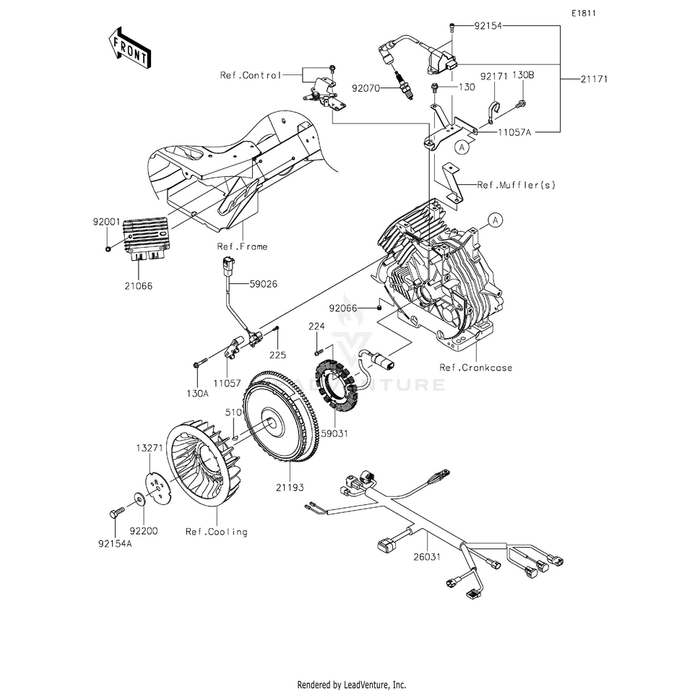 Bolt-Flanged,8X16 by Kawasaki