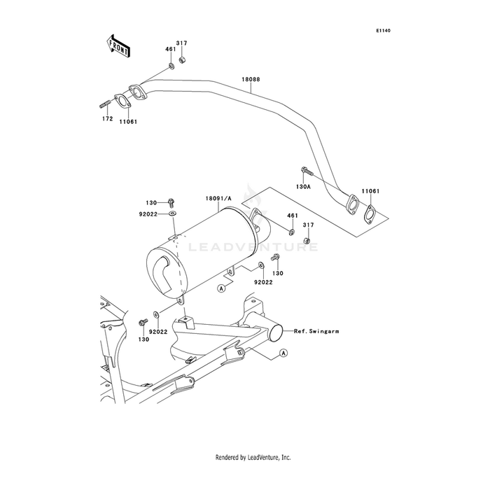 Bolt-Flanged,8X16 by Kawasaki