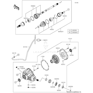 Bolt,Flanged,8X16 by Kawasaki 92154-4355 OEM Hardware 92154-4355 Off Road Express Peach St