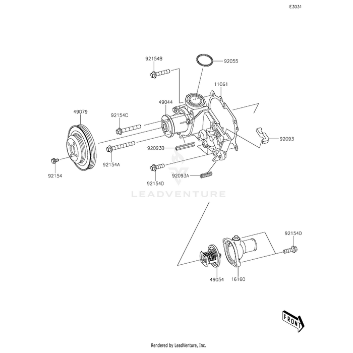 Bolt,Flanged,8X40 by Kawasaki