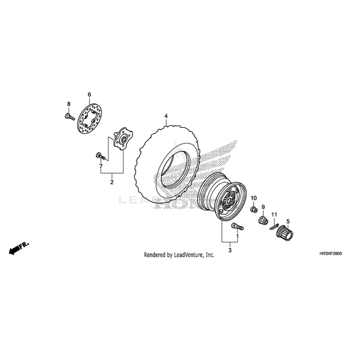 Bolt, Front Disk (8X24) by Honda