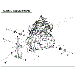 Bolt M10X1.25 X110 by CF Moto 30006-102110110 OEM Hardware 30006-102110110 Northstar Polaris