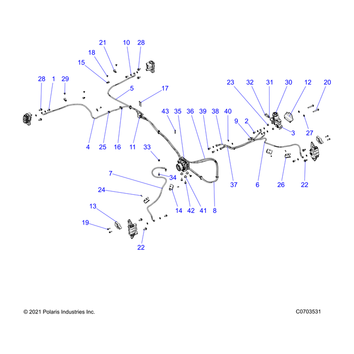 Bolt, M6 X 1.0 X 20 by Polaris