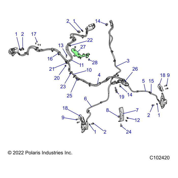 Bolt-M6X1.0X15,Hxflg,Tap/R-Od by Polaris