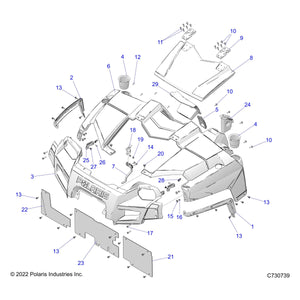 Bolt-M6X1.0X35,Hxflg,Zpb by Polaris 7520292 OEM Hardware P7520292 Off Road Express