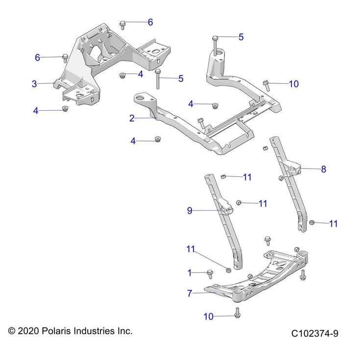 Bolt-M8X1.25X65,Hxflg by Polaris